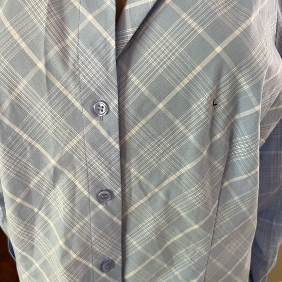 New York and Company Plaid Stretch Button Up - Picture 4 of 4